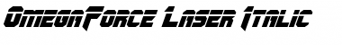 OmegaForce Laser Italic Font