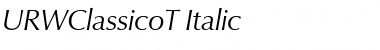 URWClassicoT Italic Font
