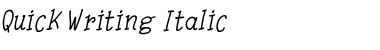 Quick Writing Italic Font