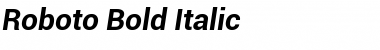 Roboto Bold Italic Font