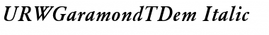 URWGaramondTDem Italic Font
