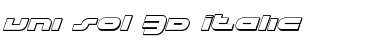 Download uni-sol 3D Italic Font
