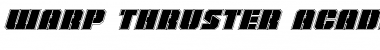 Warp Thruster Academy Italic Font