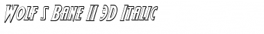 Download Wolf's Bane II 3D Italic Font