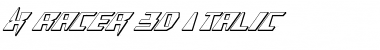 X-Racer 3D Italic Font