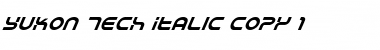 Yukon Tech Italic Italic Font