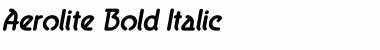Download Aerolite Bold Italic Font