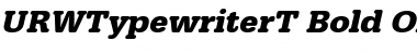 URWTypewriterT Bold Oblique