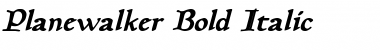 Planewalker Bold Italic Font