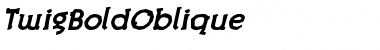 Download Twig Bold Oblique Font