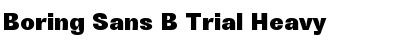 Download Boring Sans B Trial Font