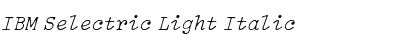 IBM Selectric Light Font