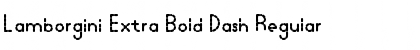 Download Lamborgini Extra Bold Dash Font