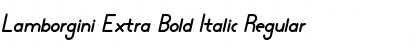 Download Lamborgini Extra Bold Italic Font