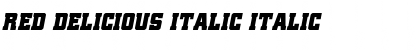 Red Delicious Italic Font