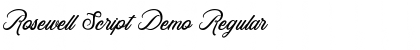 Rosewell Script Demo Regular Font