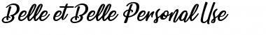 Download Belle et Belle Personal Use Font