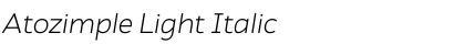 Atozimple Light Italic