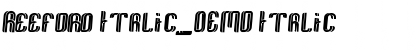 Download Reeford Italic_DEMO Font