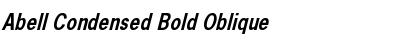 Abell Condensed Bold Oblique Font