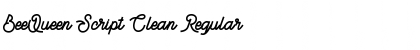 BeeQueen Script Clean Regular Font