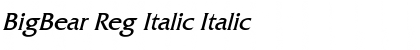 Download BigBear Reg Italic Font