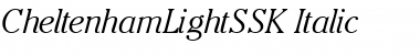 CheltenhamLightSSK Italic Font