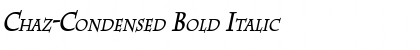 Chaz-Condensed Bold Italic