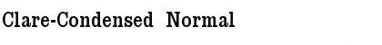 Clare-Condensed Normal Font