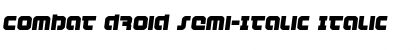 Combat Droid Semi-Italic Font