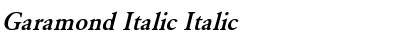 Garamond Italic Italic Font