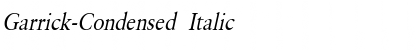 Garrick-Condensed Italic Font