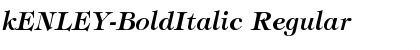 Download kENLEY-BoldItalic Font