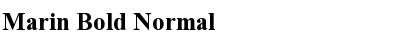 Marin Bold Normal Font