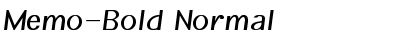 Memo-Bold Normal Font