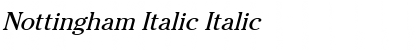 Nottingham Italic Italic Font