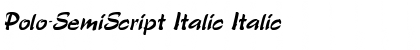 Polo-SemiScript Italic Font