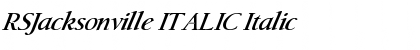 RSJacksonville ITALIC Italic Font