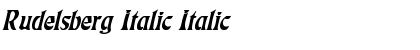 Rudelsberg Italic Italic Font