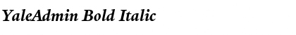 YaleAdmin Bold Italic