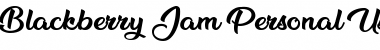 Blackberry Jam Personal Use Regular Font