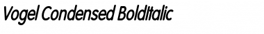 Vogel Condensed BoldItalic