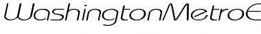 WashingtonMetroExtended Italic Font