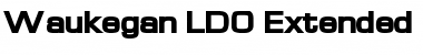 Waukegan LDO Extended Black Regular Font