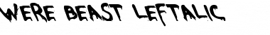 Were-Beast Leftalic Leftalic Font