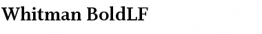 Download Whitman-BoldLF Font