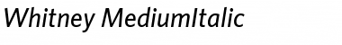 Whitney Medium Italic Font