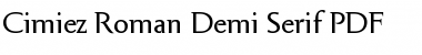 Download Cimiez Demi Serif Font
