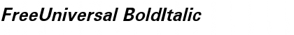 FreeUniversal BoldItalic Font