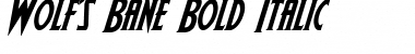 Download Wolf's Bane Bold Italic Font